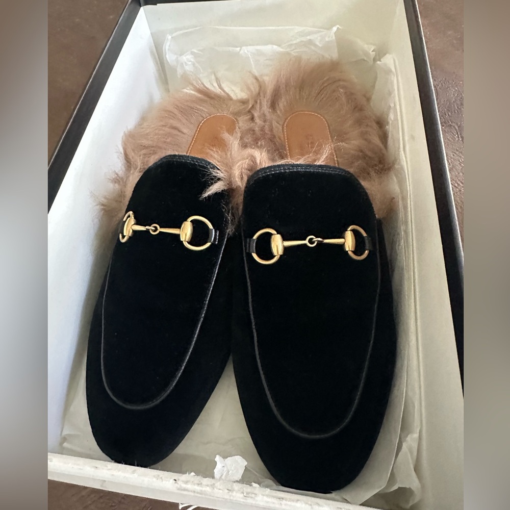 👠 Gucci Velvet Black Mules – Women’s Size 38
